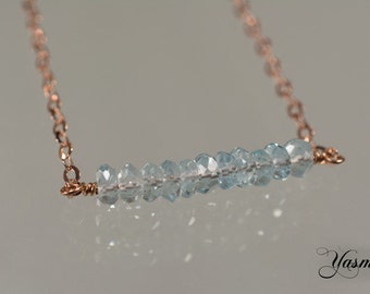 Faceted Topaz rose gold plated