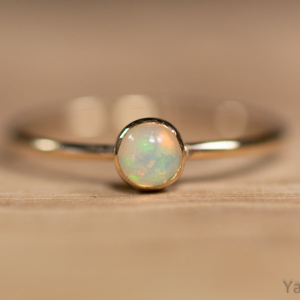 Goldfilled Ring mit Welo Opal