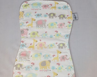 Baby Burp Pad Set (2) - Pastel Animal Print