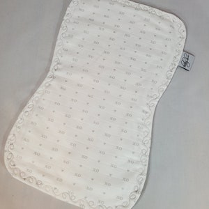 Burp Pad - Modern XO and Hearts Swaddle Cloth