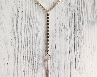 Gold Filled Necklace With Disc Chain