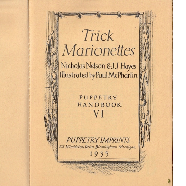 Trick Marionettes Puppetry Handbook 1935: digital download