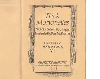 Trick Marionettes Puppetry Handbook 1935: digital download