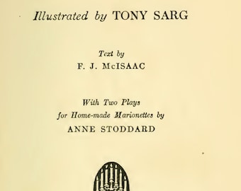 The Tony Sarg Marionette Book 1921: Digital PDF download