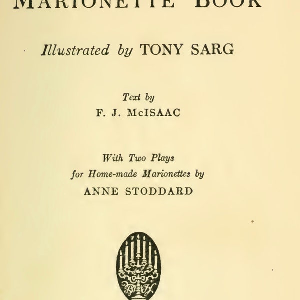 The Tony Sarg Marionette Book 1921: Digital PDF download