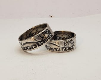 Franklin Half Dollar Coin Ring | “In GOD WE TRUST” Silver Band  1948–1963