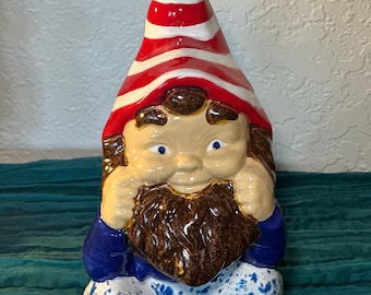 Limited Edition Patriotic Garden Gnome – Vintage Charm, Handcrafted with Heritage