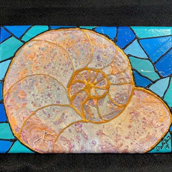 Nautilus Shell Stained Glass - Etsy