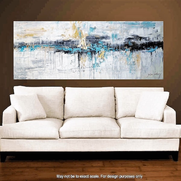 72" abstract painting,   colorful  textured original oil painting ,  by Jolina Anthony