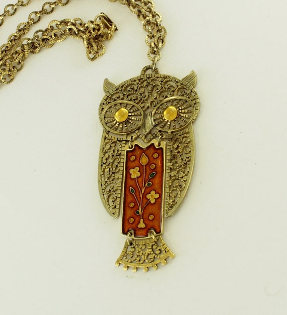 BOOK Piece; 60s Groovy Cool OWL Jewel Eyed GT Lon… - image 2