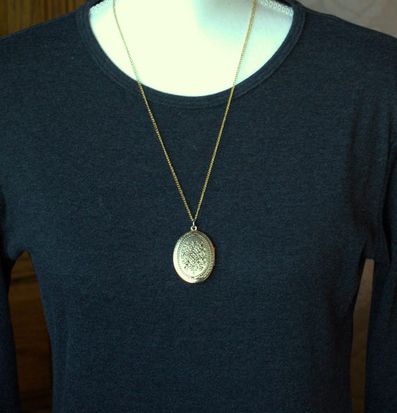 SweetHeart Keepsake 50s Oval Double Picture LOCKE… - image 9