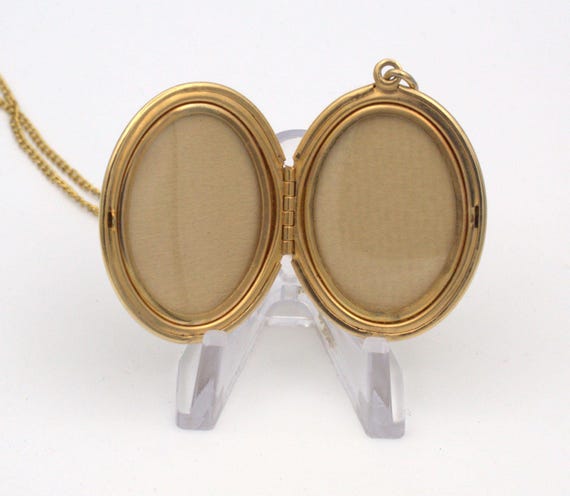 SweetHeart Keepsake 50s Oval Double Picture LOCKE… - image 4