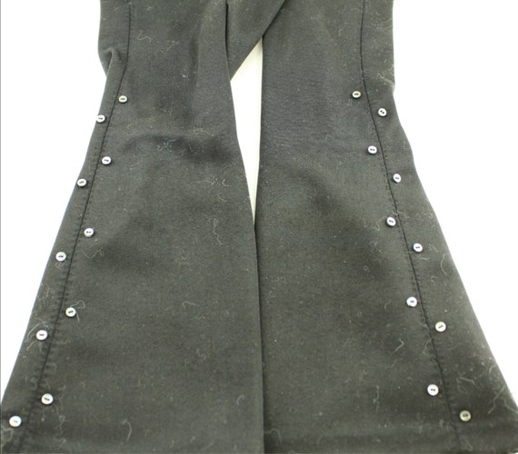 1940s Black VAN RAALTE  Long Cotton Gloves Button… - image 4