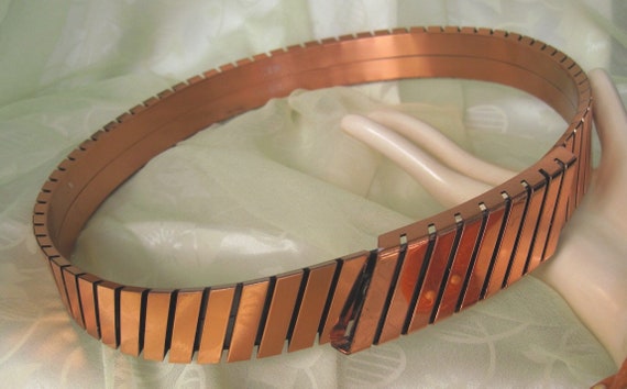 Rare! Vintage 50s RENOIR Copper Belt; Art Moderne