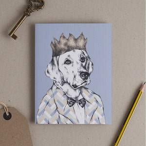 Handgemachte Hundekarte & Umschlag für Pooch Liebhaber - Jeder Anlass: Labrador im Party Hut Design - gedruckt auf recycelter Karte. Toll für Hundeliebhaber.