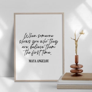 Maya Angelou Quote Print: Inspirational Typography Art (Digital Download)