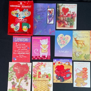 Vintage Valentijnsdagkaarten, Ziggy Valentine-kaarten 30 stuks, uitwisseling in de klas, keurmerk, American Greetings, tante, kleinkinderen, leraar