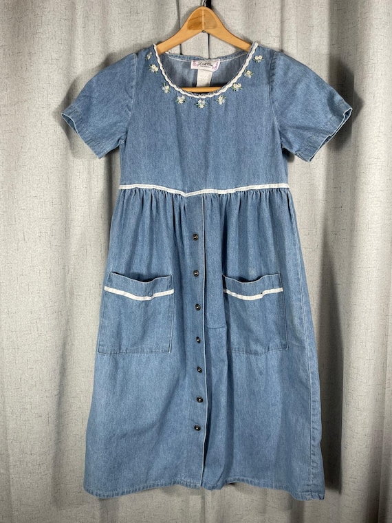 blue gold dress husband Verona Denim Romper – Shop Blonde Boutique main image 1