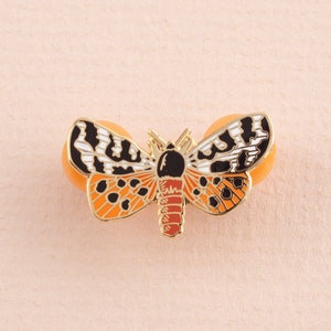 Garden Tiger Moth Enamel Pin | Pin Badge | Hard Enamel Pin | Gold Enamel Pin | Lapel Pin | Moth Pin | Wildlife Pin | British Nature Pin