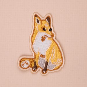 Fox Embroidered Iron-on Patch | Embroidered Badge | Fox Patch | British Wildlife | Fox illustration | Little Paisley Designs