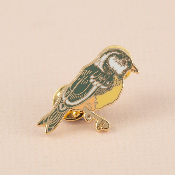 Coal Tit Enamel Pin Badge | British Garden Bird | Hard Enamel Pin | Gold Enamel Pin | Lapel Pin | Bird Pin | Wildlife Pin | British Nature