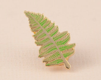 Fern Enamel Pin | Plant Lapel Pin | Hard Enamel Pin | Gold Enamel Pin Badge | Fern Frond Pin | Plant Lover Gift | Plant Pin | Leaf Pin