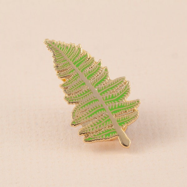 Fern Enamel Pin | Plant Lapel Pin | Hard Enamel Pin | Gold Enamel Pin Badge | Fern Frond Pin | Plant Lover Gift | Plant Pin | Leaf Pin