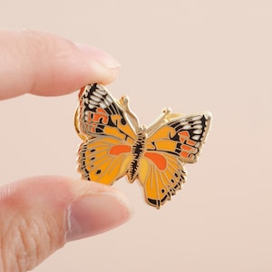 British Butterfly Enamel Pin | Painted Lady Butterfly Pin | Hard Enamel Pin | Lapel Pin | Orange Butterfly | Wildlife Pin | British Nature