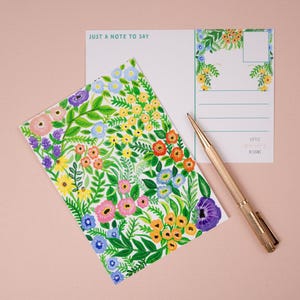 Floral Wildflower Pattern A6 Postcard