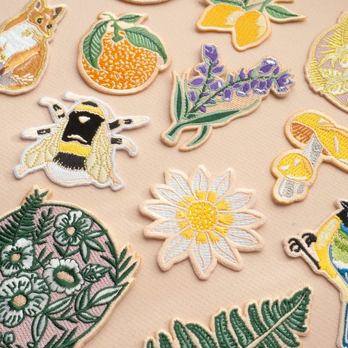 Any 2 Nature Embroidered Patches Patch Deal Nature Etsy