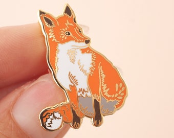 Fox Enamel Pin | Pin Badge | Hard Enamel Pin | Gold Enamel Pin | Lapel Pin | Nature Pin | British Wildlife | British Nature | Fox Badge