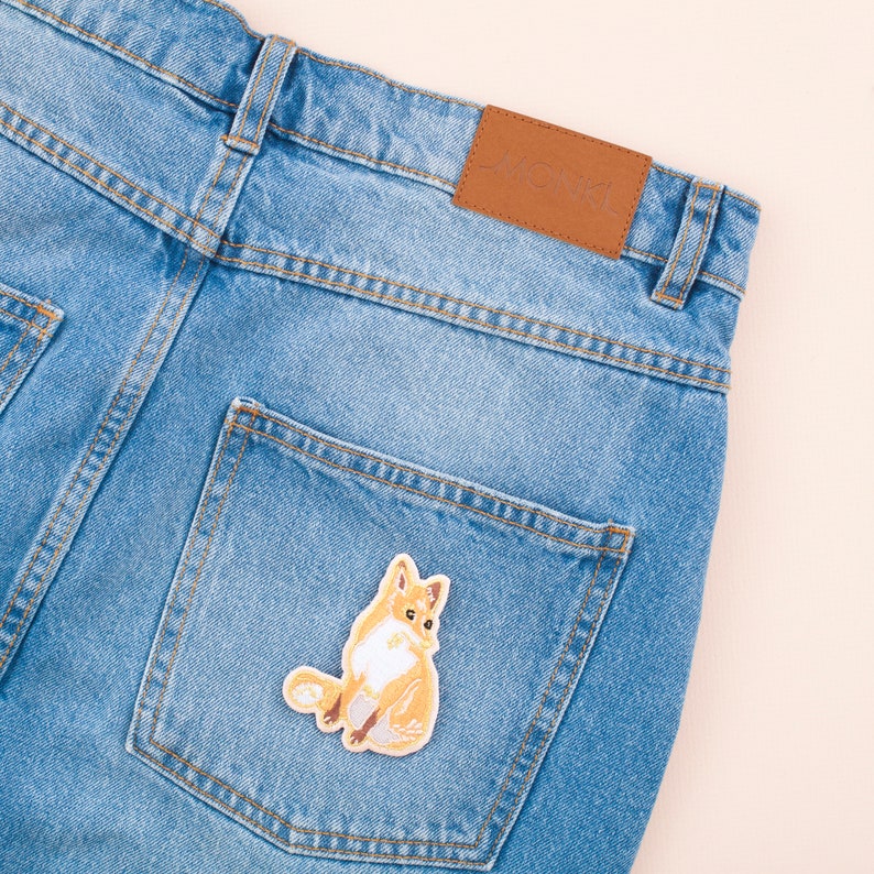 Fox Embroidered Iron-on Patch | Embroidered Badge | Fox Patch | British Wildlife | Fox illustration | Little Paisley Designs image 7