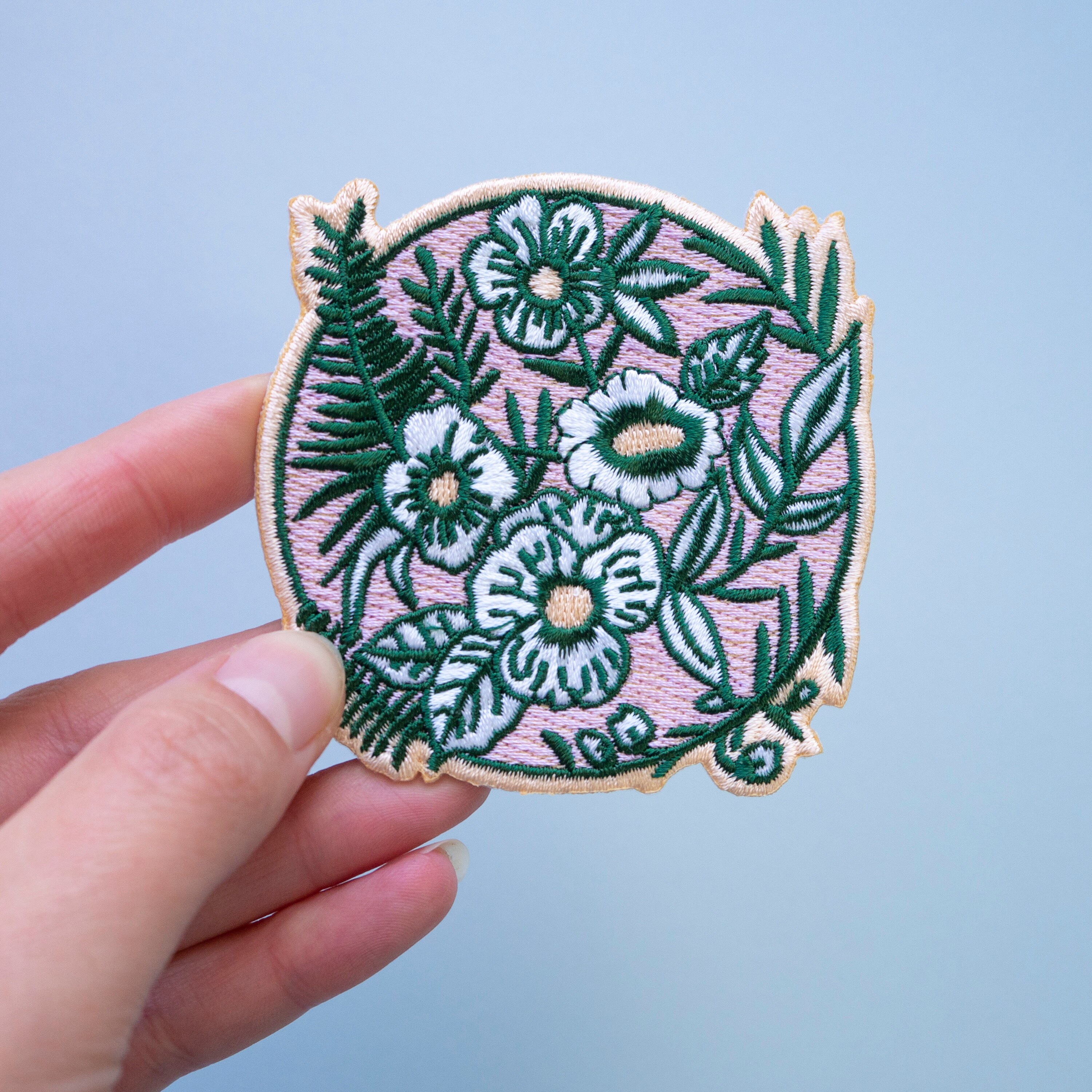 Stitch Art Flower Iron On Patches Set of 9 348