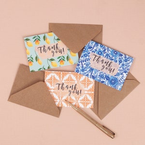 Satz von 6 Mini-Karten | Gemusterte A7 Dankeschön-Karten | Notecard Set | Korrespondenz | Mini-Karten | A7 Karten | Kleine Paisley Designs