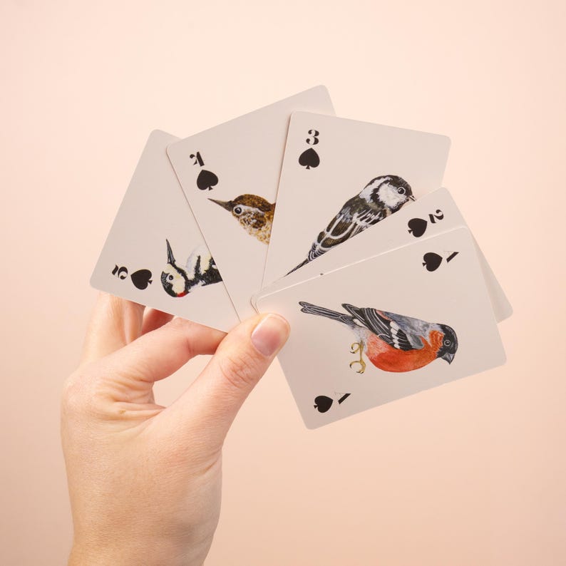Flora & Fauna Playing Card Pack | Deck of 54 Cards | British Nature | Watercolour Illustrations | Card Game | Little Paisley Designs image 10