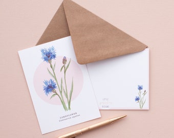 イギリスの野花をモチーフにした水彩画風メモ帳カード8枚セット - Etsy