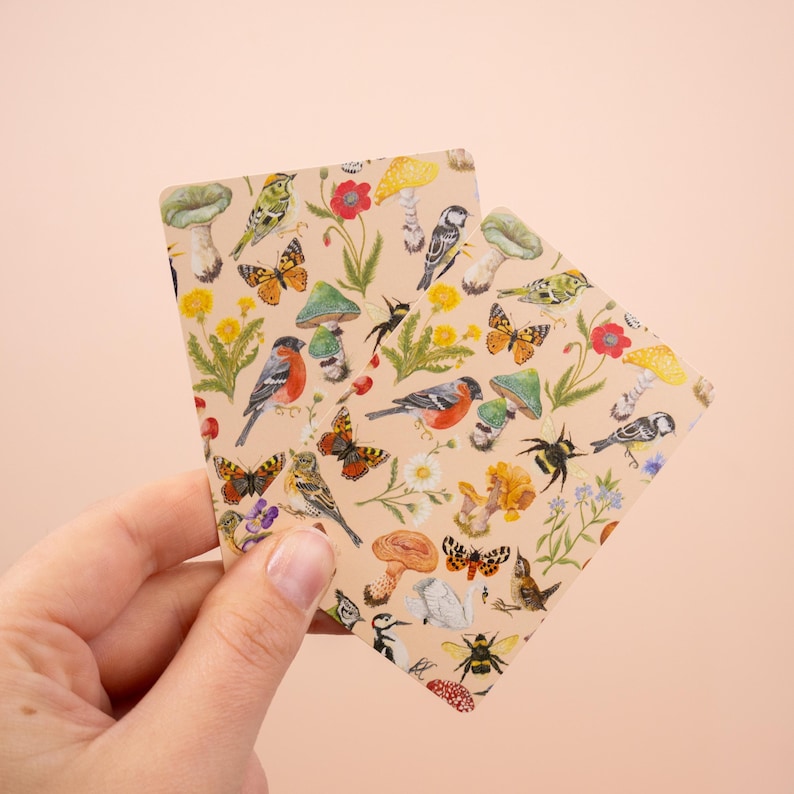 Flora & Fauna Playing Card Pack | Deck of 54 Cards | British Nature | Watercolour Illustrations | Card Game | Little Paisley Designs image 6