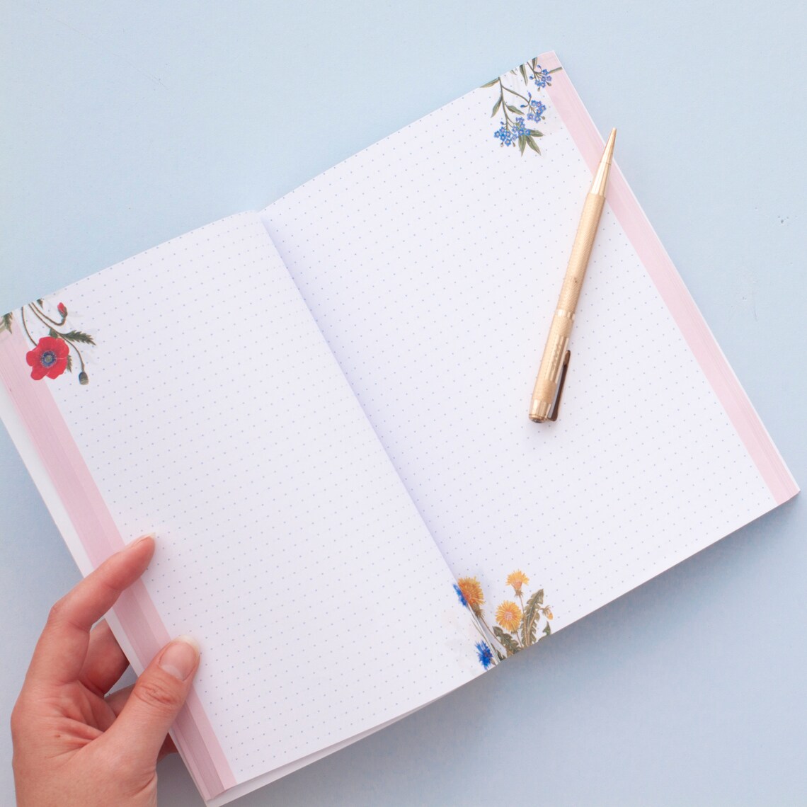 Wildflower Pattern Journal Notebook | A5 100 Page Journal | Flower ...