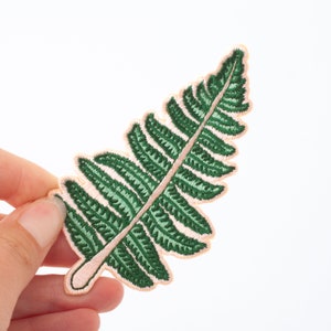 Fern Embroidered Iron-on Patch Nature Patch Leaf Patch Plant Patch British Wildflowers Little Paisley Designs image 7