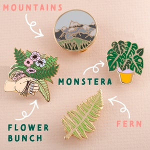 Any 2 Enamel Pins Deal Pin Badge Hard Enamel Pin Gold Enamel Pin Nature Pin Lapel Pin Wildlife Pin Little Paisley Designs image 3