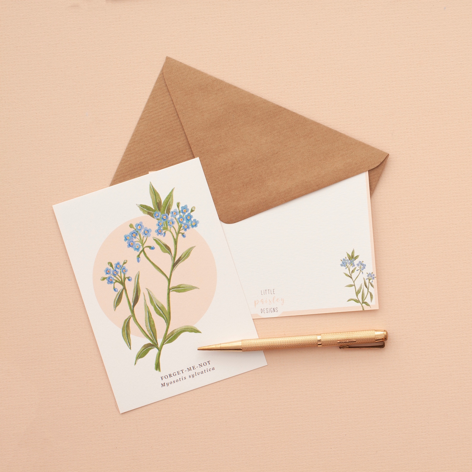British Wild Flower Notelet Pack | Pack of 8 Illustrated Notelets ...