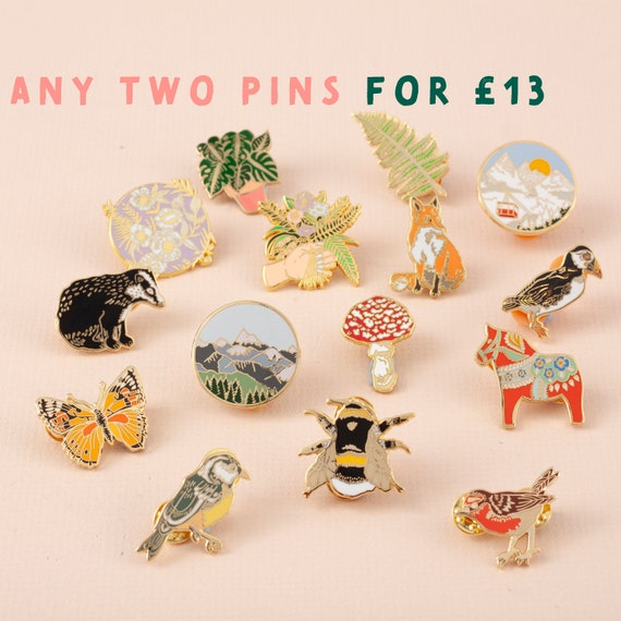 Any 2 Enamel Pins Deal Pin Badge Hard Enamel Pin Gold Enamel Pin