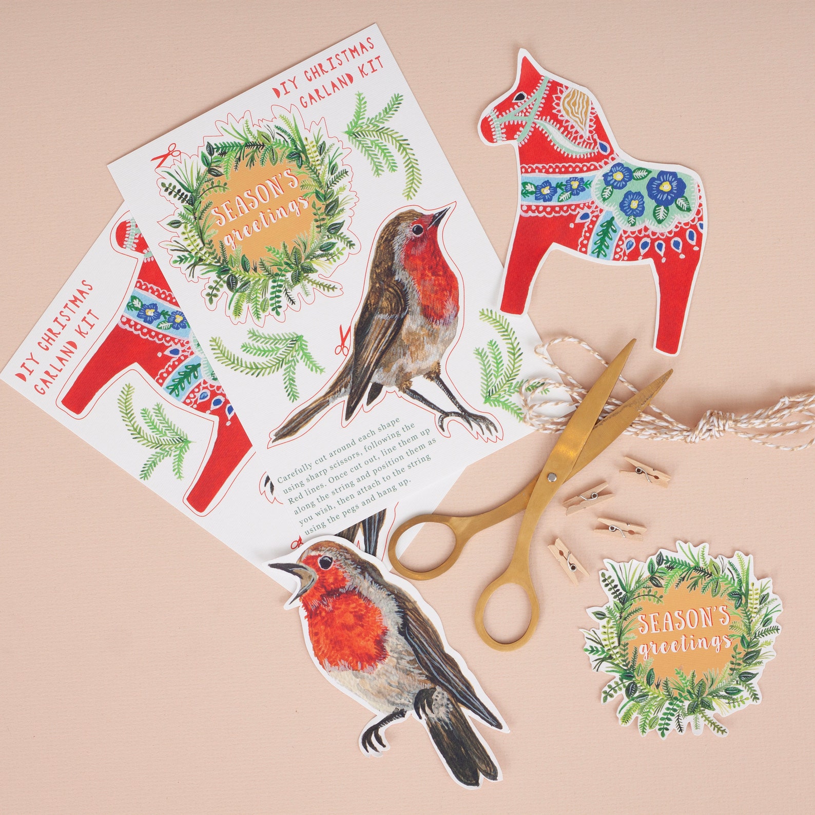 Christmas DIY Garland Kit Make Your Own Christmas Garland Etsy