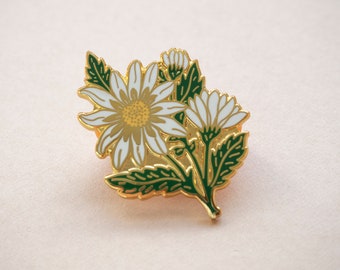 Daisy Flower Enamel Pin | Lapel Pin | Hard Enamel Pin | Gold Enamel Pin Badge | Flower Pin | Daisy Enamel Pin Badge | Little Paisley Designs