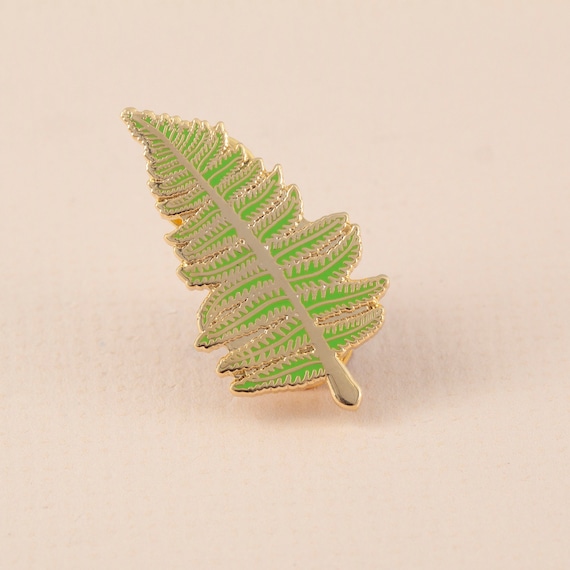 Fern Enamel Pin | Plant Lapel Pin | Hard Enamel Pin | Gold Enamel Pin Badge | Fern Frond Pin | Plant Lover Gift | Plant Pin | Leaf Pin