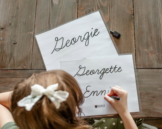 Name Tracing Template 1st Grade Penmanship Practice Cursive - Etsy