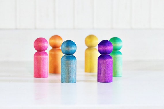 rainbow peg people