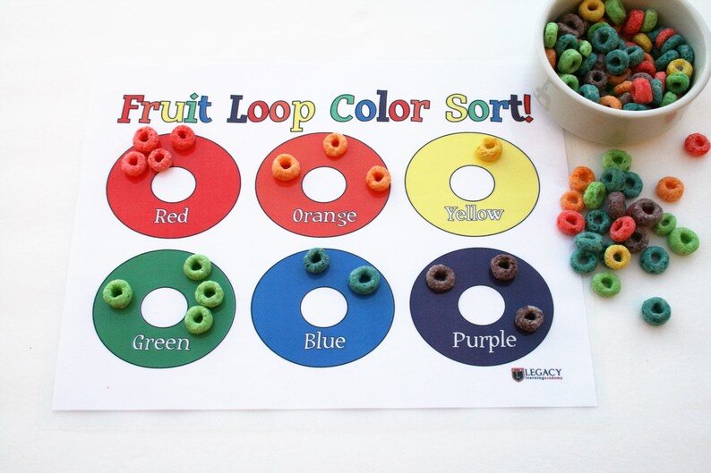 Place Mats for Toddler Snack Time Childrens Food Sorting Etsy