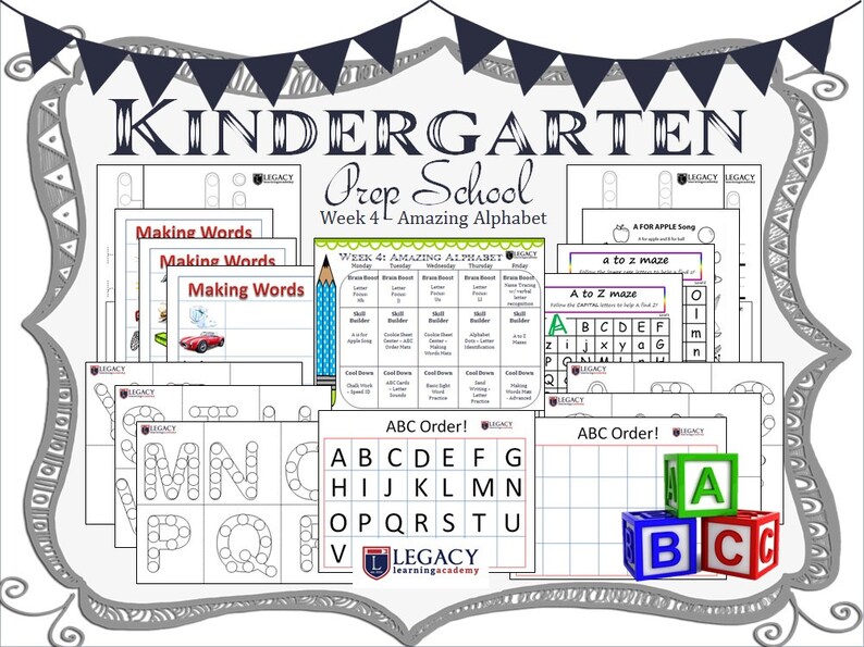 Kindergarten Curriculum and Homeschool Curriculum Set for Kids Etsy