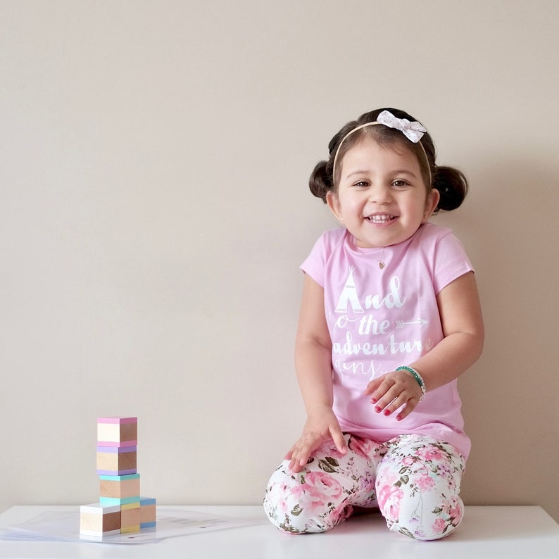 Wooden Building Blocks Pastel Blocks for Baby Girl Wooden Etsy